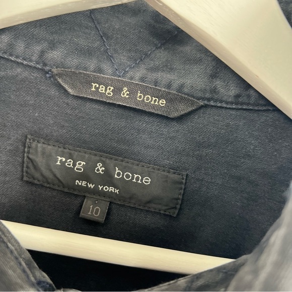 Rag & Bone charcoal grey distressed utility jacket size 10 - Picture 5 of 6